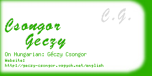 csongor geczy business card