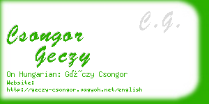 csongor geczy business card